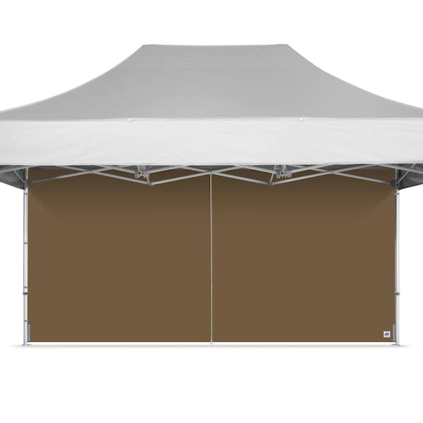 E-Z Up TAA Compliant Middle Zipper Sidewall, 15' W x 15' H, Coyote Brown SWP3FXTM15CB - main